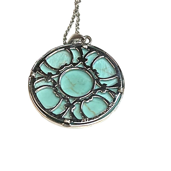 R. H. Macy Silver & Turquoise Filigree Necklace, NWT! - Picture 4 of 6